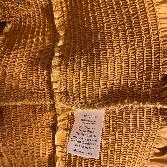 V. Chapman Mustard Ruffle Dress - Picture 7 of 14